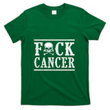 Fuck Cancer Skull and Crossbones Skeleton Breast Cancer T-Shirt