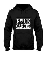 Fuck Cancer Skull and Crossbones Skeleton Breast Cancer T-Shirt