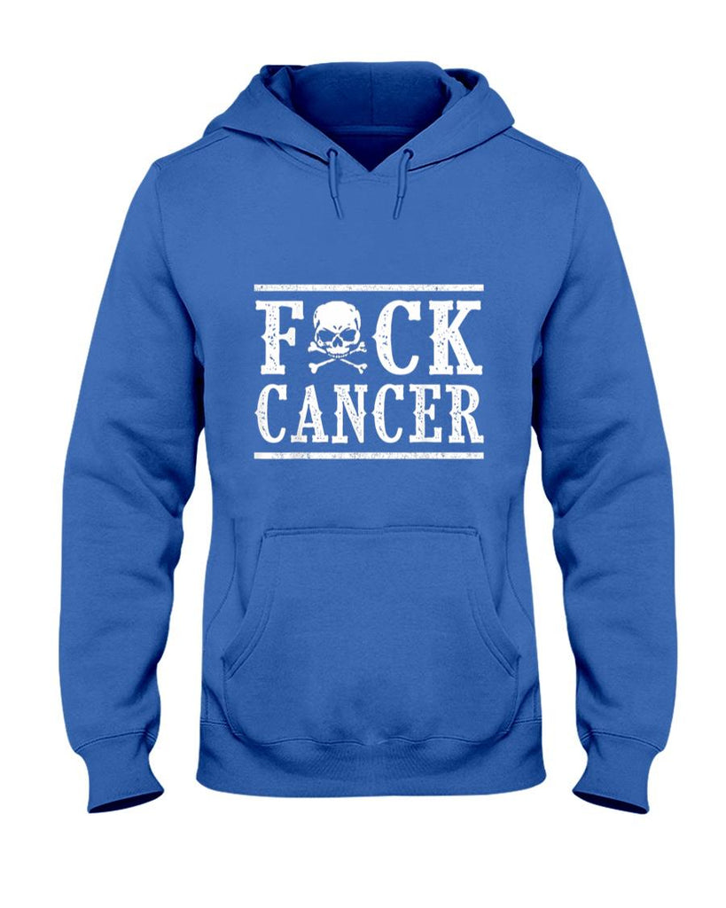 Fuck Cancer Skull and Crossbones Skeleton Breast Cancer T-Shirt