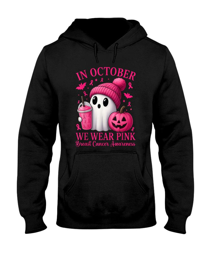 Breast Cancer Halloween Women in October We Wear Pink T-Shirt