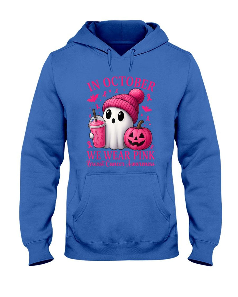 Breast Cancer Halloween Women in October We Wear Pink T-Shirt