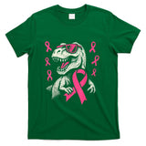 Pink Ribbon T Rex Kids Breast Cancer Awareness Boys Toddler T-Shirt_1