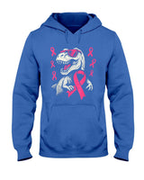 Pink Ribbon T Rex Kids Breast Cancer Awareness Boys Toddler T-Shirt_1