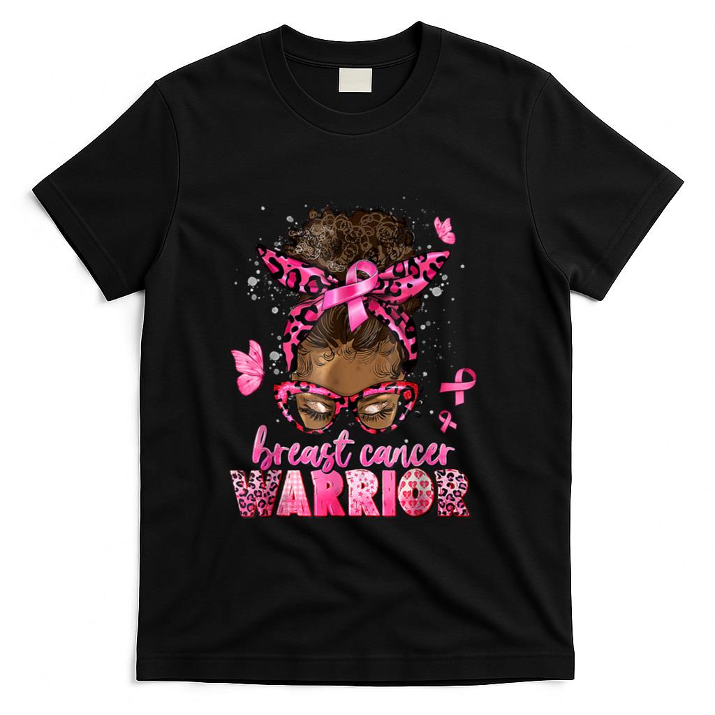 Breast Cancer Awareness Warrior Black Women Melanin Survivor T-Shirt