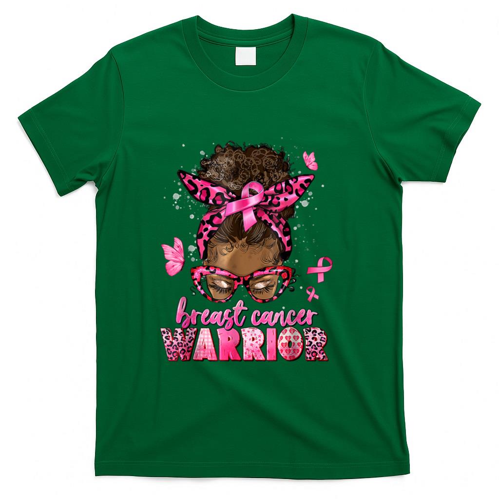 Breast Cancer Awareness Warrior Black Women Melanin Survivor T-Shirt