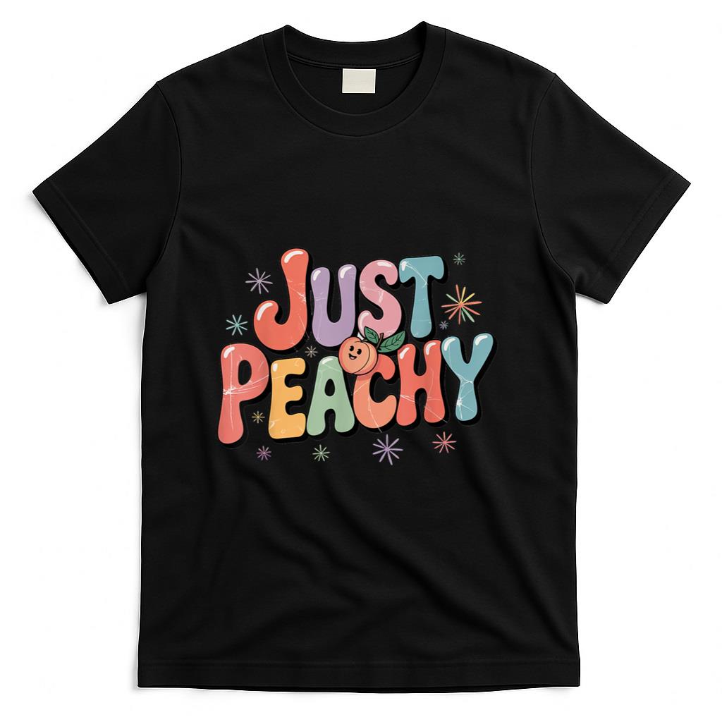 Retro Nostalgia - Peaches Summer Fruit Nostalgia Peache Fruit Retro Graphic T-Shirt