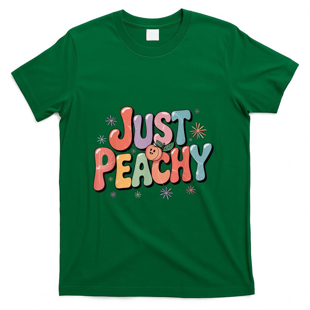 Retro Nostalgia - Peaches Summer Fruit Nostalgia Peache Fruit Retro Graphic T-Shirt