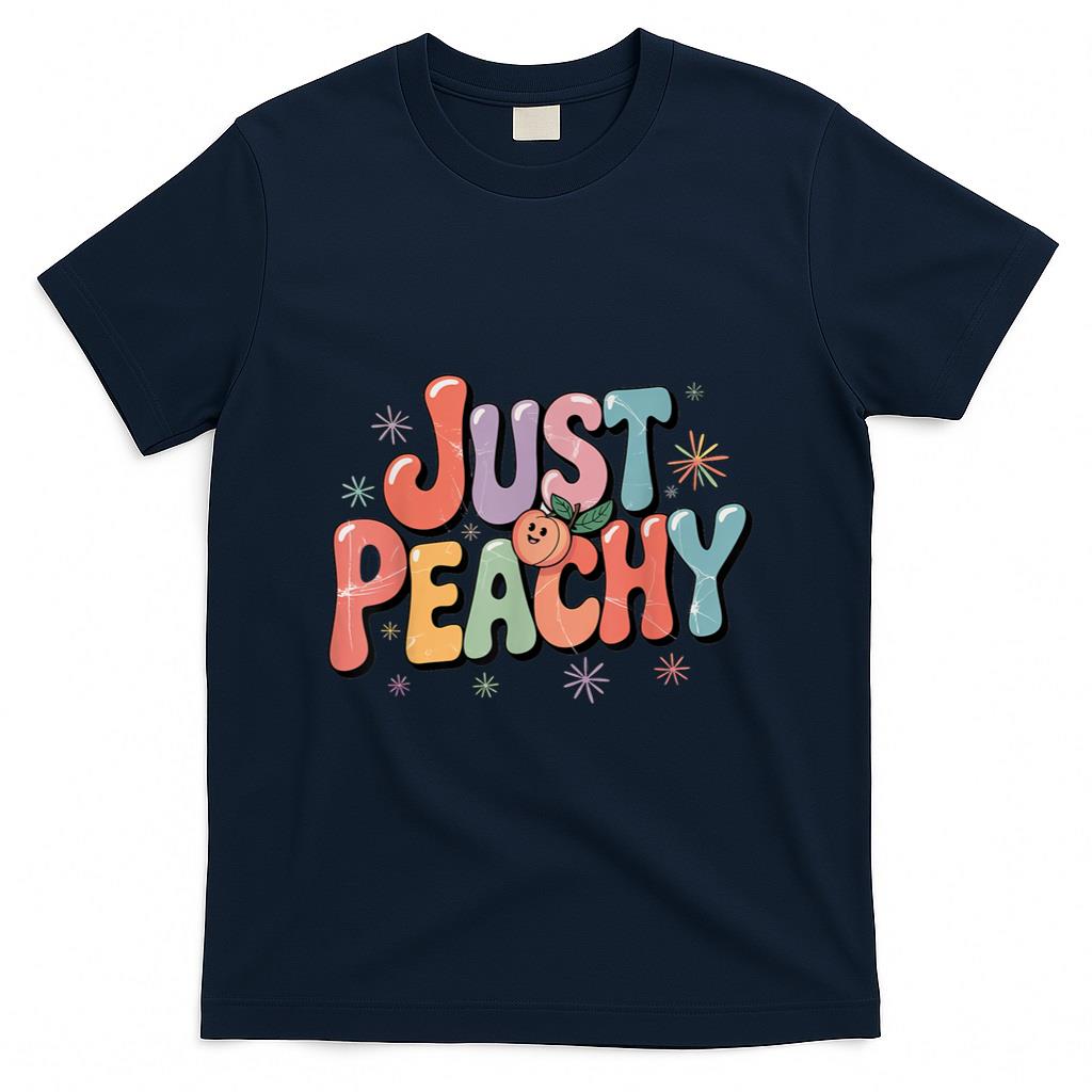Retro Nostalgia - Peaches Summer Fruit Nostalgia Peache Fruit Retro Graphic T-Shirt