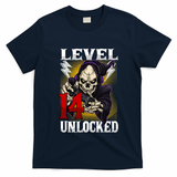 14th Birthday Gamer Skeleton Level 14 Unlocked Gaming Gift T-Shirt