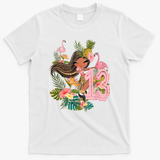 13th Birthday Tiki Party Pool Summer Hula Hawaiian Luau Friend T-Shirt - White