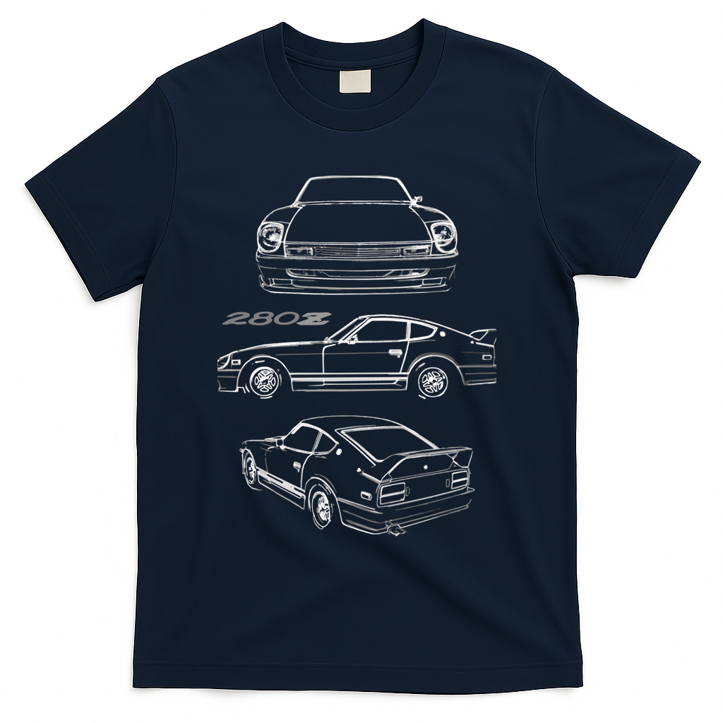 1978 Datsun 280z Vintage Jdm Tuner Collector Car T-Shirt - Navy