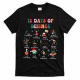 12 Days Of Science Scientist Teacher Christmas Science Xmas T-Shirt - Black