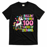 100 Days Of School Unicorn 100th Day Smarter Teacher Students T-Shirt - Black