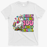100 Days Of School Unicorn 100th Day Smarter Teacher Students T-Shirt - White