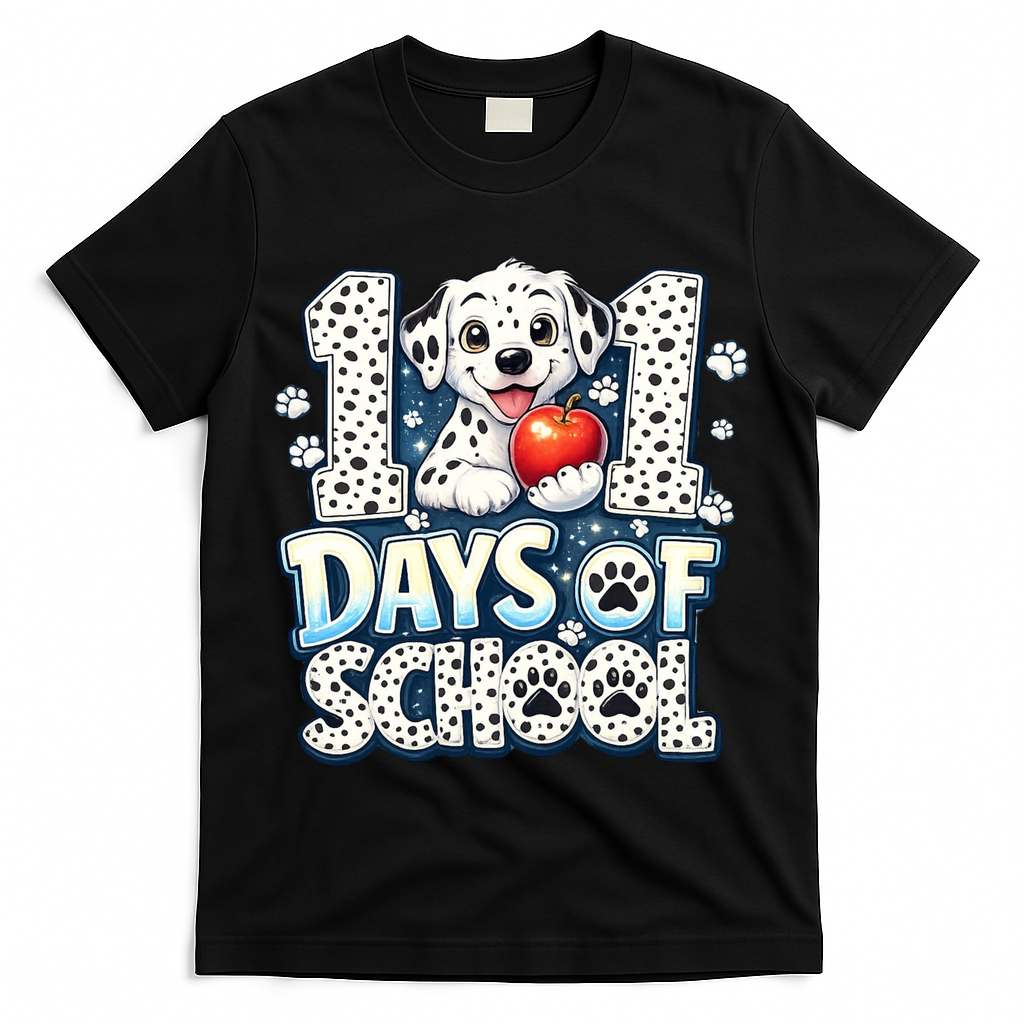 101 Days Of School Dog 100th Day Teacher Students T-Shirt
