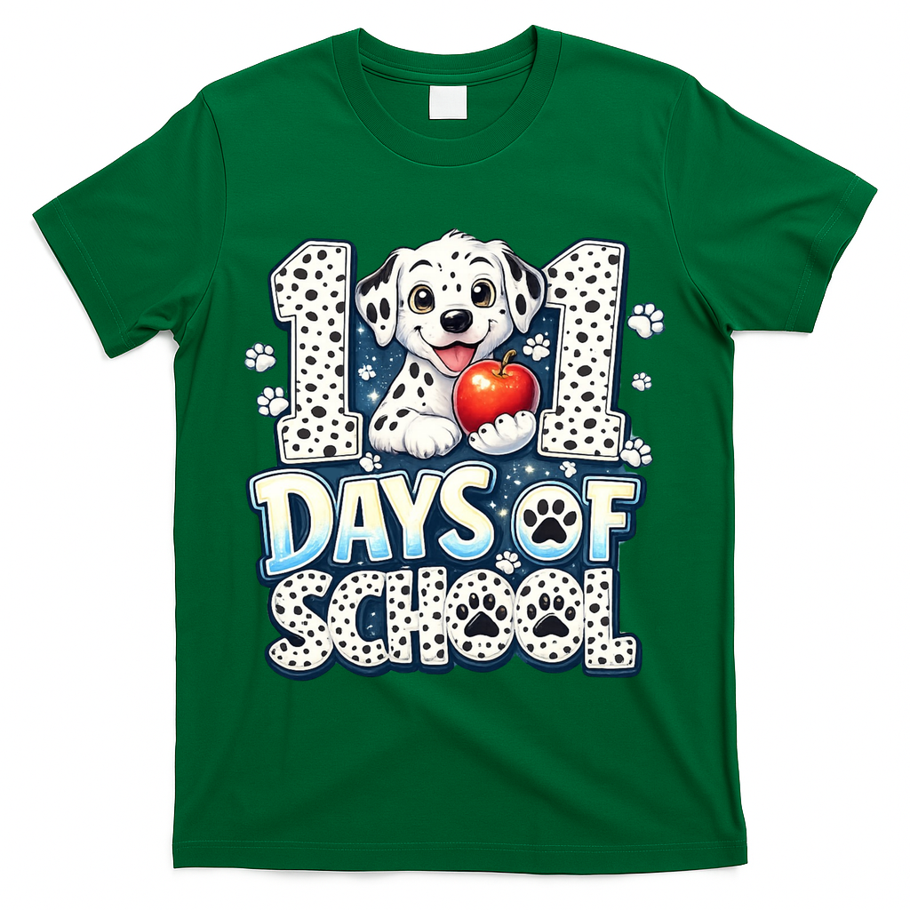 101 Days Of School Dog 100th Day Teacher Students T-Shirt