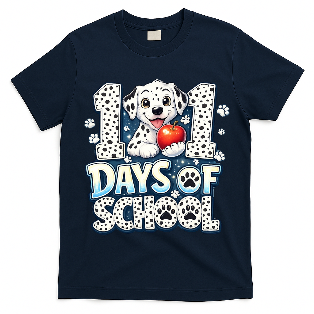 101 Days Of School Dog 100th Day Teacher Students T-Shirt