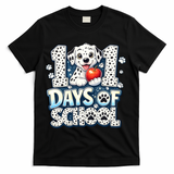 101 Days Of School Dog 100th Day Teacher Students T-Shirt - Black
