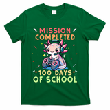 100 Days Of School Boy, 100th Day Of School Gamer Axolotl T-Shirt