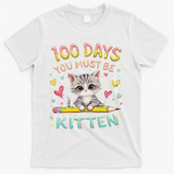 100 Days Of School You Must Be Kitten Approved T-Shirt - White