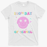 100th Day Of School Vibes Cute Groovy 100 Days Of School T-Shirt - White