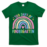 100th Day Of Kindergarten Teacher 100 Days Smarter T-Shirt - Green