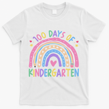 100th Day Of Kindergarten Teacher 100 Days Smarter T-Shirt - White