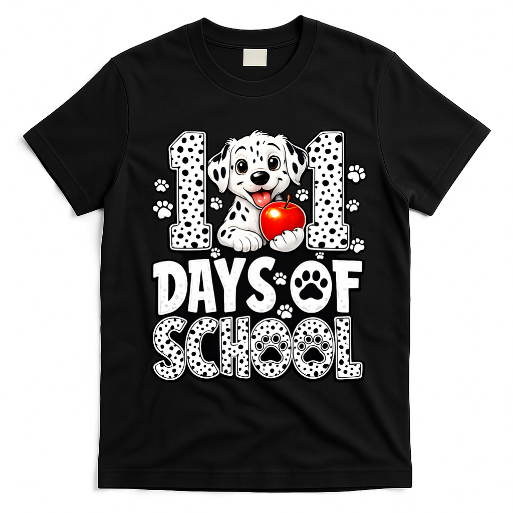 101 Days Of School 100th Day Dog T-Shirt