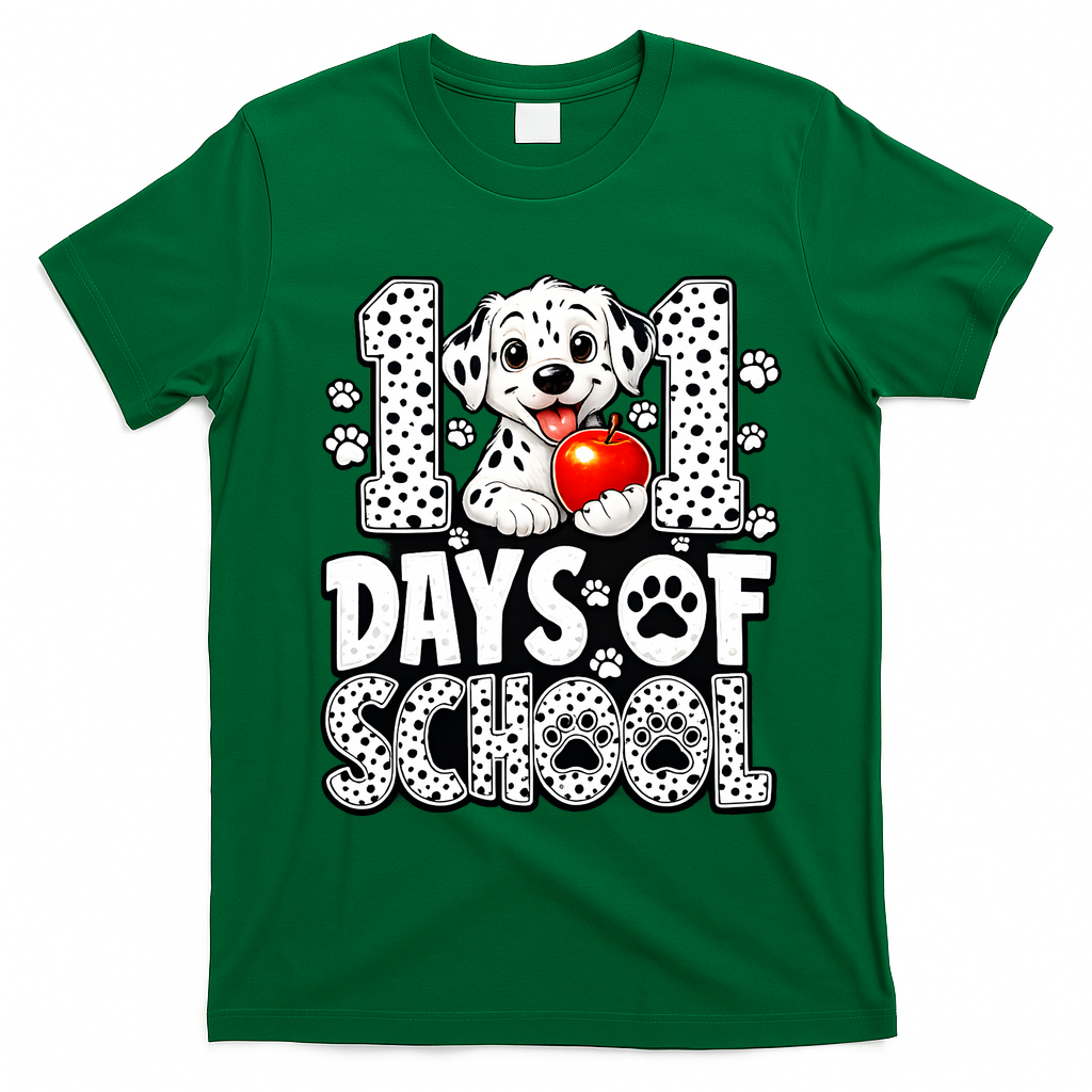 101 Days Of School 100th Day Dog T-Shirt