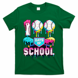 100 Days Of School 100th Day Ice Cream Drip Baseball T-Shirt