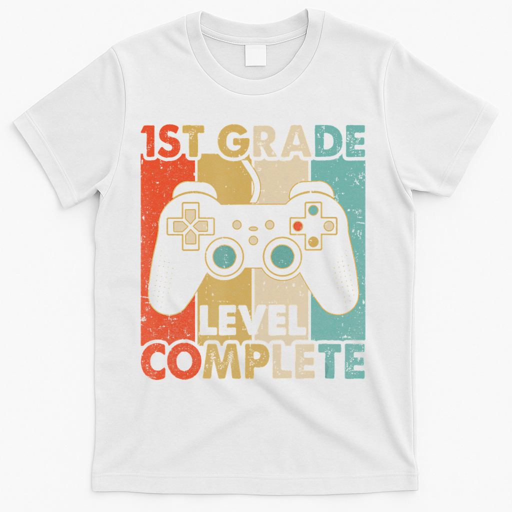 1St Grade Graduation Level Complete Video Games T-Shirt - White