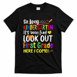 1 Grade Graduation So Long Kindergarten T-Shirt - Black