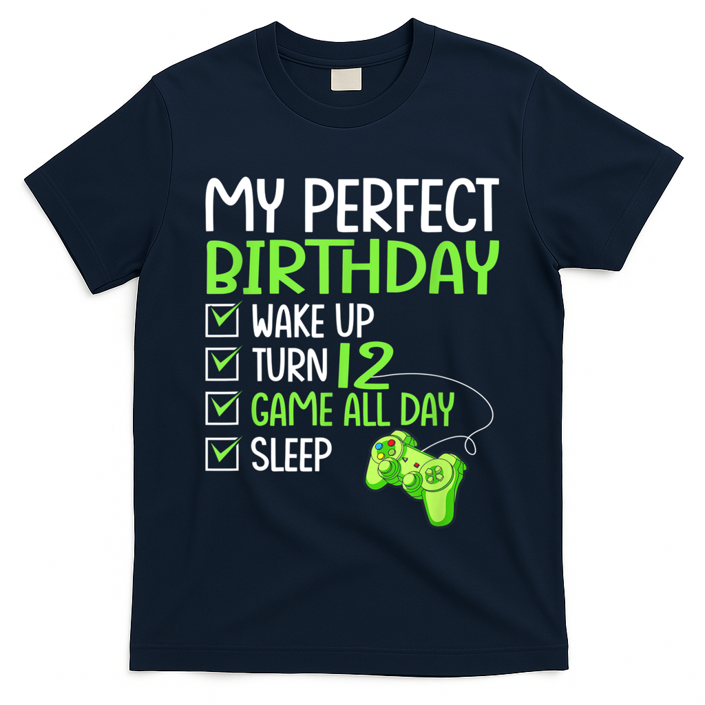 12th Perfect Birthday Boys Gaming 12 Years Old Gifts Gamer T-Shirt
