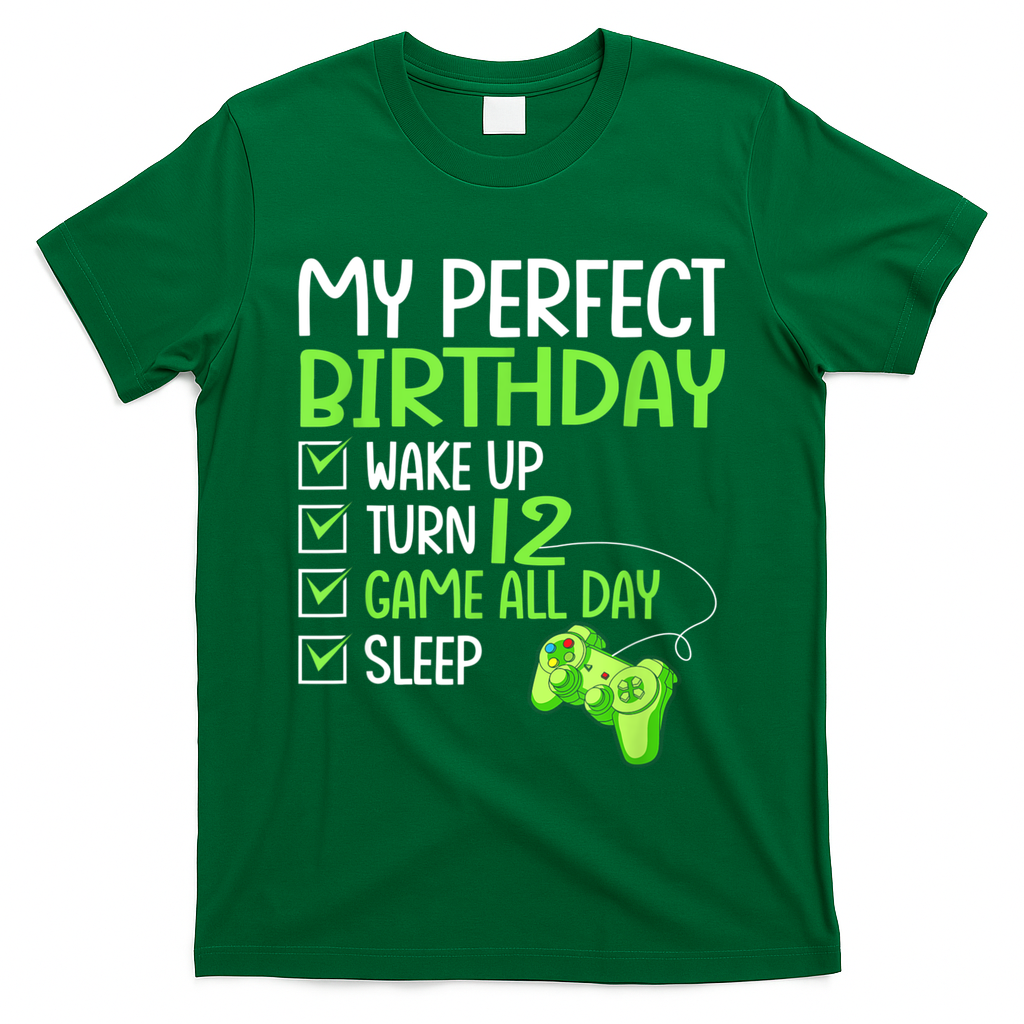 12th Perfect Birthday Boys Gaming 12 Years Old Gifts Gamer T-Shirt