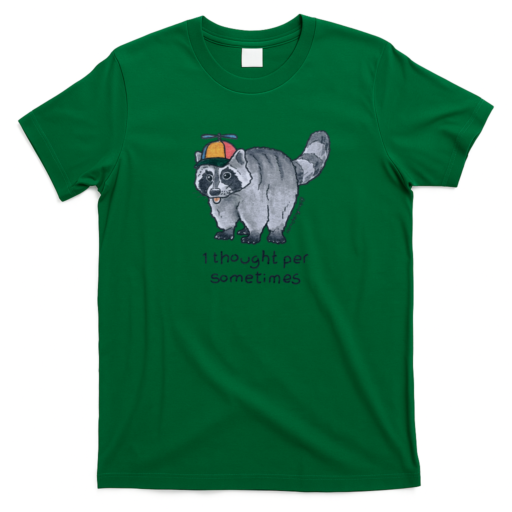 1 Thought Raccoon - Green