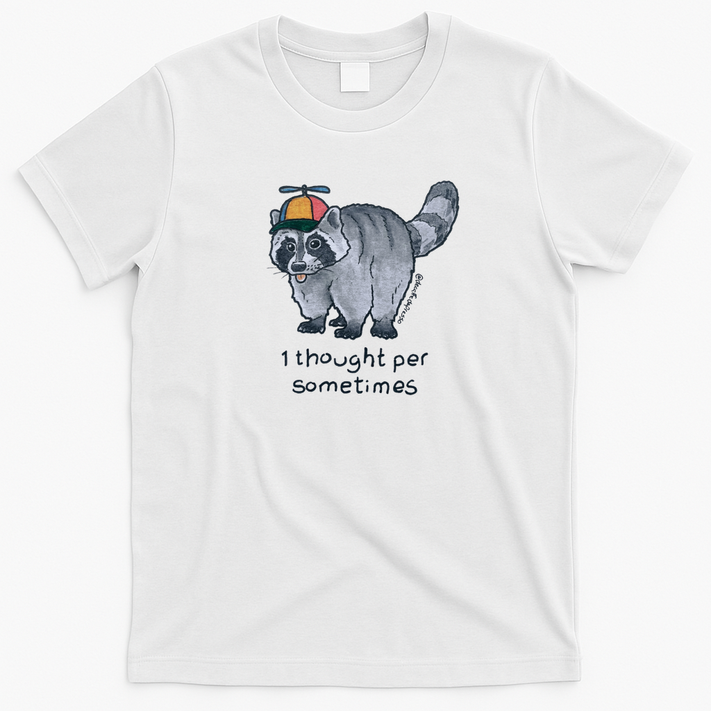 1 Thought Raccoon - White