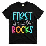 1st Teacher Team - First Grade Rocks T-Shirt - Black