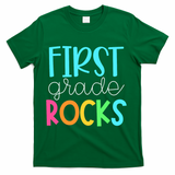 1st Teacher Team - First Grade Rocks T-Shirt - Green