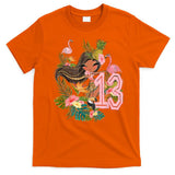 13th Birthday Tiki Party Pool Summer Hula Hawaiian Luau Friend T-Shirt