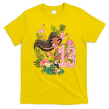 13th Birthday Tiki Party Pool Summer Hula Hawaiian Luau Friend T-Shirt