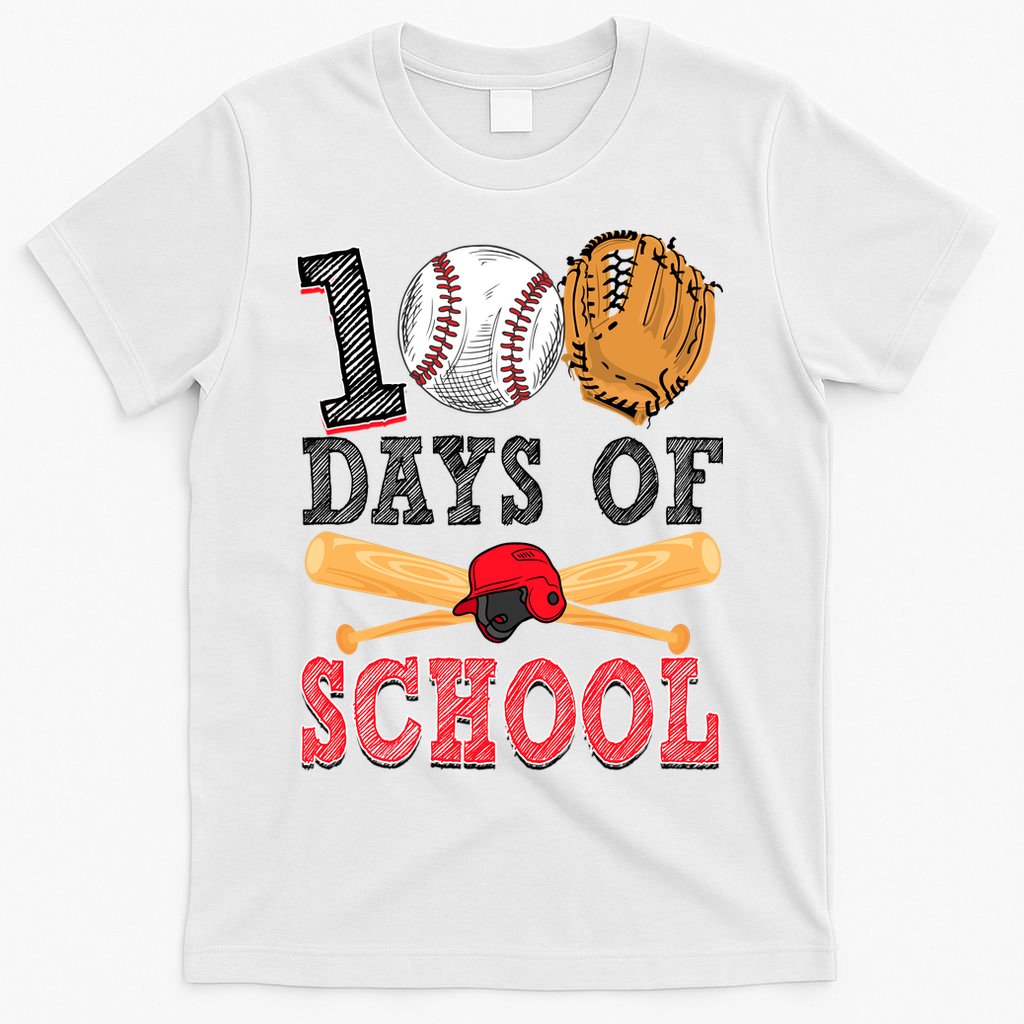 100 Days Of School Baseball Lover T-Shirt