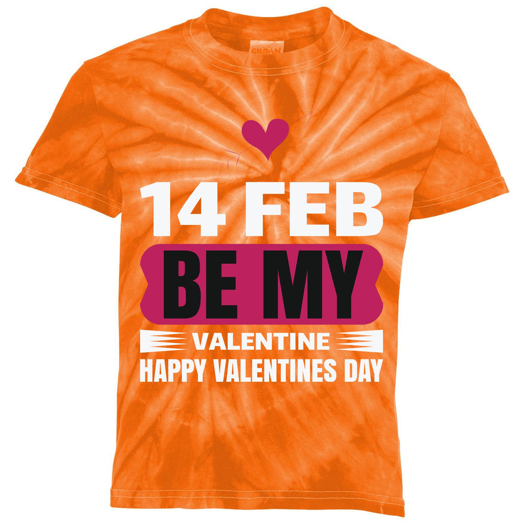 14 Feb Be My Valentine Kids Tie-Dye T-Shirt