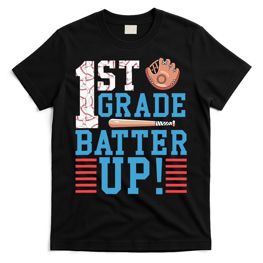1st Grade Back To School 1st Grade Batter Up Baseball T-Shirt