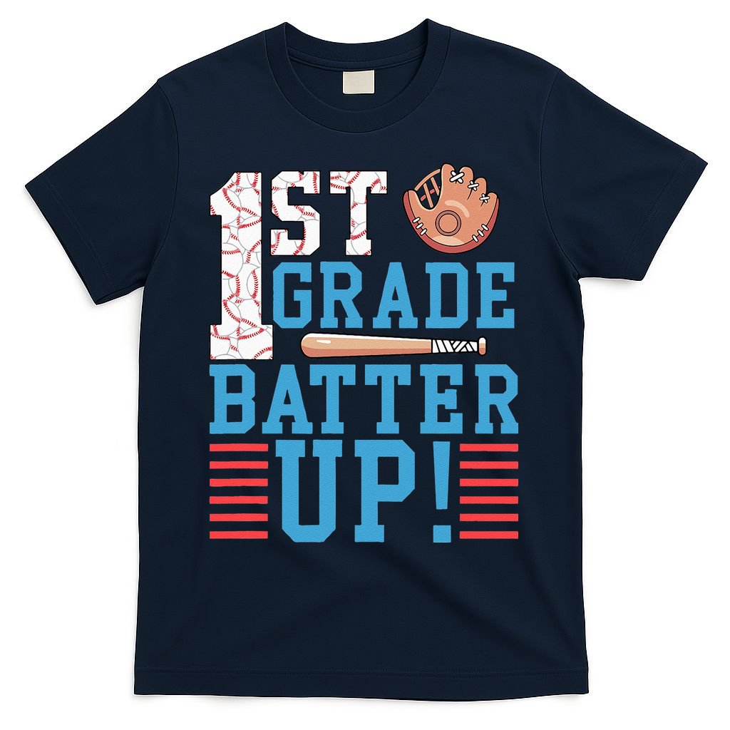 1st Grade Back To School 1st Grade Batter Up Baseball T-Shirt