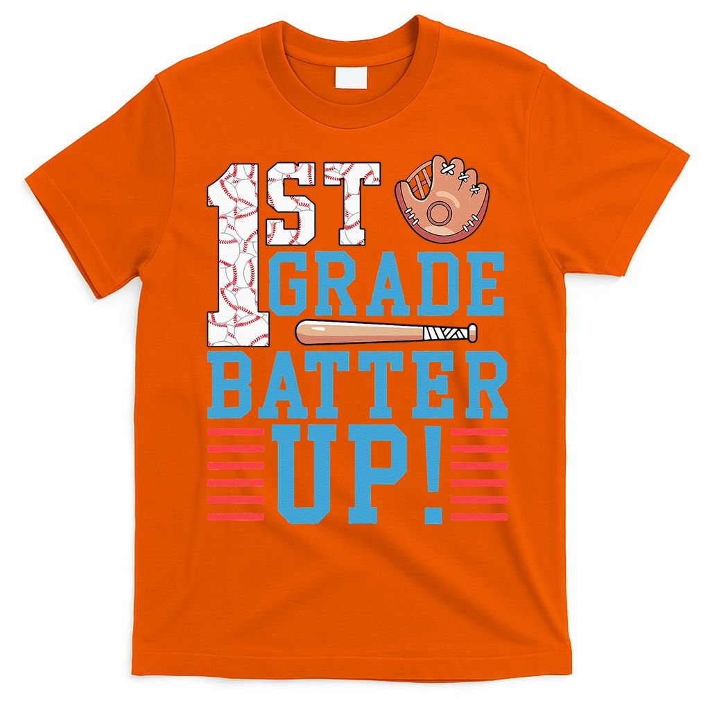 1st Grade Back To School 1st Grade Batter Up Baseball T-Shirt