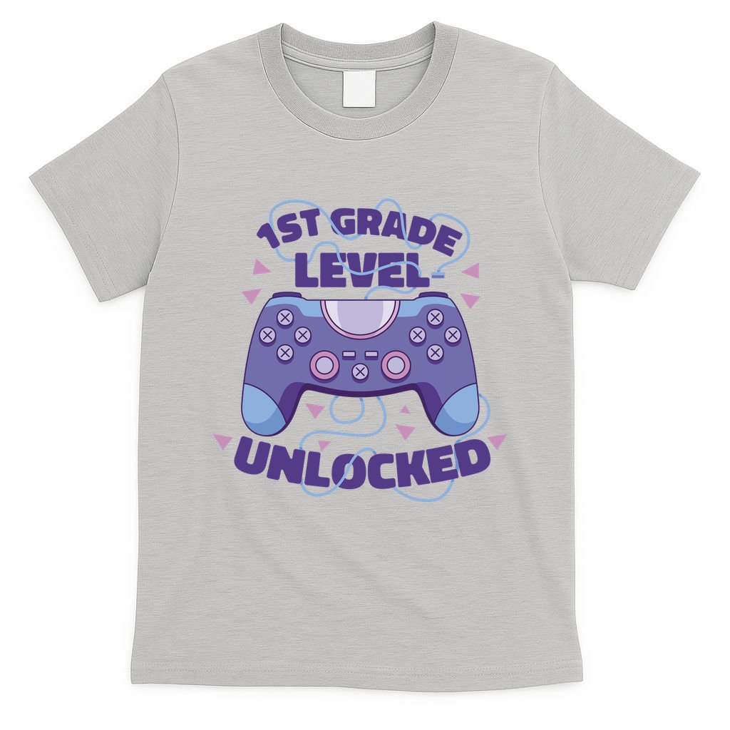 1st Grade Level Unlocked Back To School Gamer T-Shirt