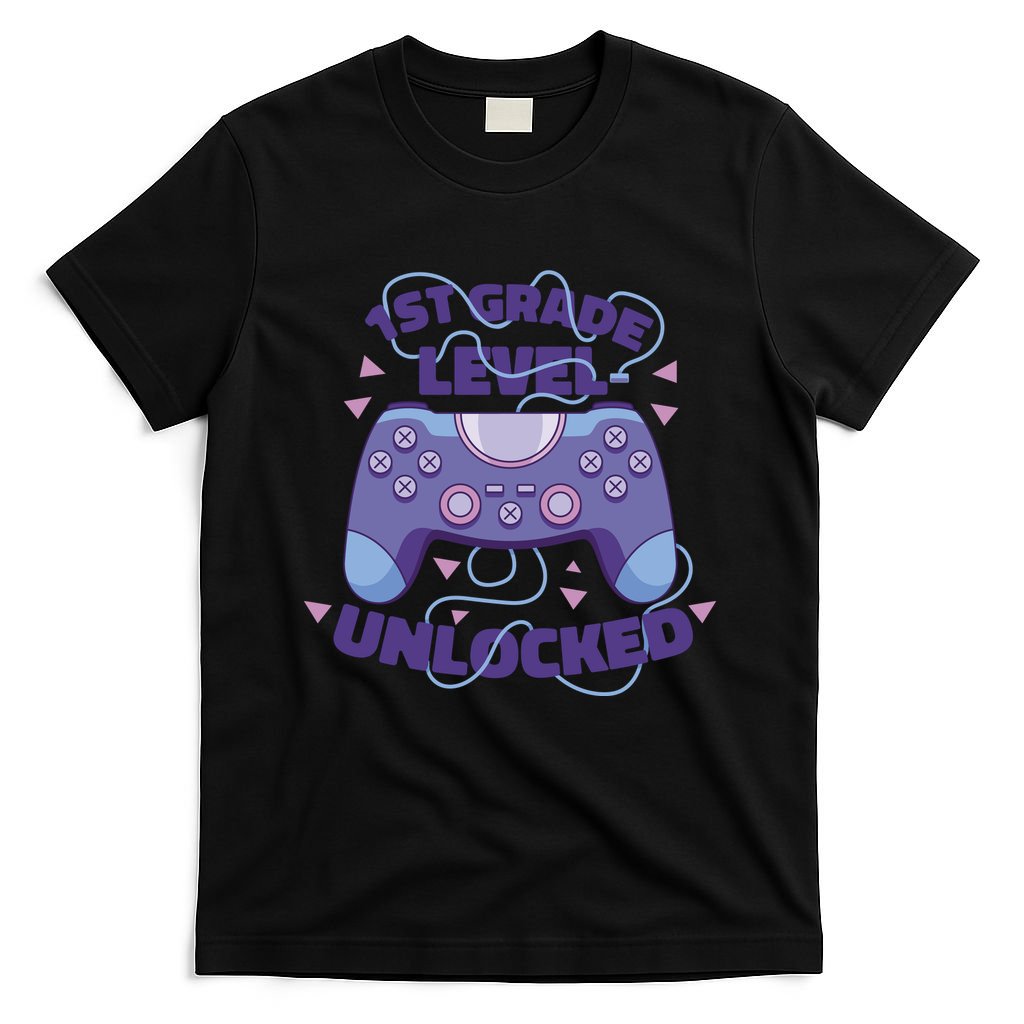 1st Grade Level Unlocked Back To School Gamer T-Shirt