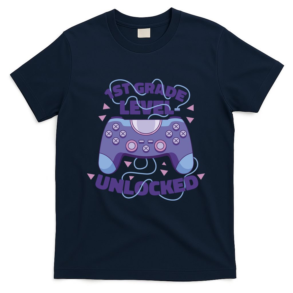 1st Grade Level Unlocked Back To School Gamer T-Shirt