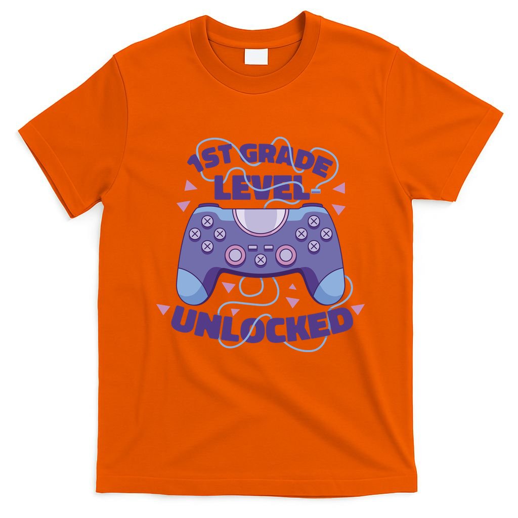 1st Grade Level Unlocked Back To School Gamer T-Shirt