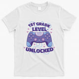 1st Grade Level Unlocked Back To School Gamer T-Shirt